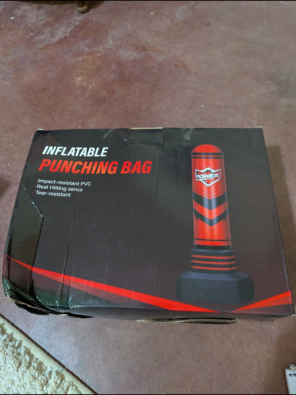 Inflatable Punching Bag - Red and Black